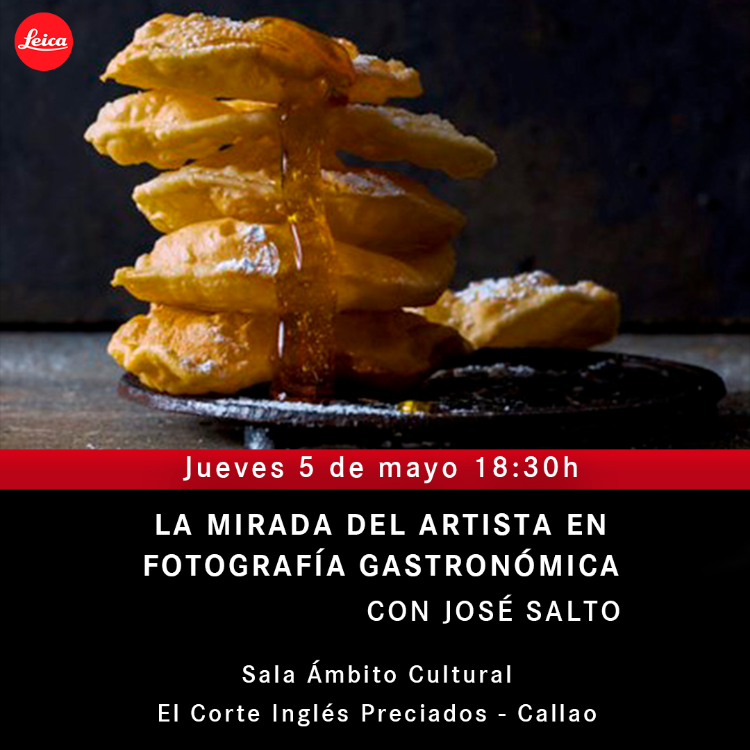 Imagen del evento Masterclass con José Salto: La mirada del artista en fotografía gastronómica.